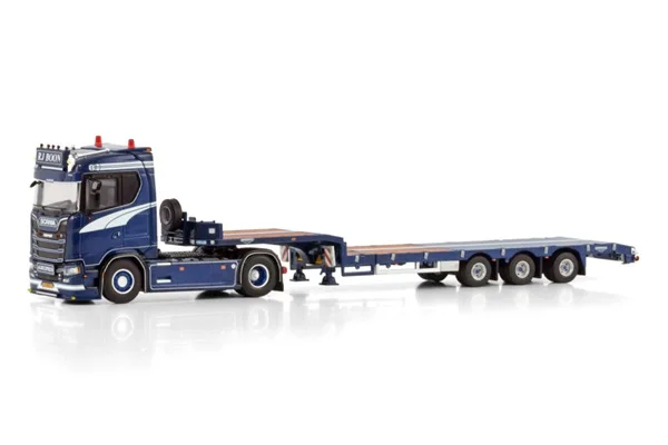 Alloy Model Toy Gift WSI 1:50 Scale Sca-nia CS20N 4X2 Axle Low Board Trailer Transport Truck Vehicle Diecast Toy Model 01-4416