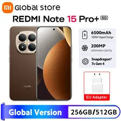 Global Version Xiaomi Redmi Note 15 Pro Plus 5G Smartphone 6500mAh 100W Hypercharge Snapdragon 7s Gen 4 CPU 6.83