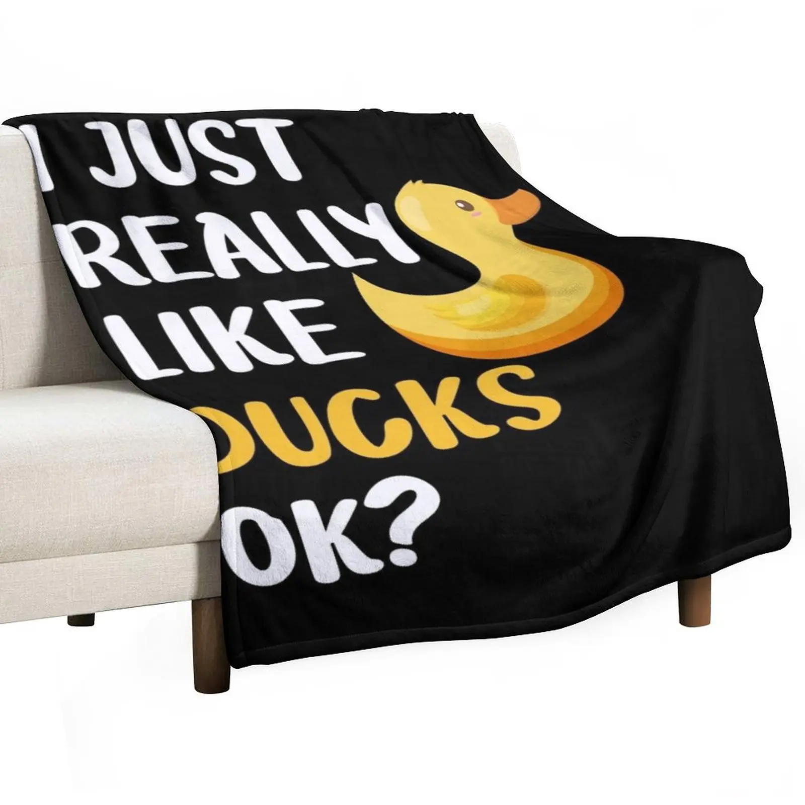 I Just Really Like Ducks Ok Throw Blanket Warm Plush Fuzzy Blanket for Living Room