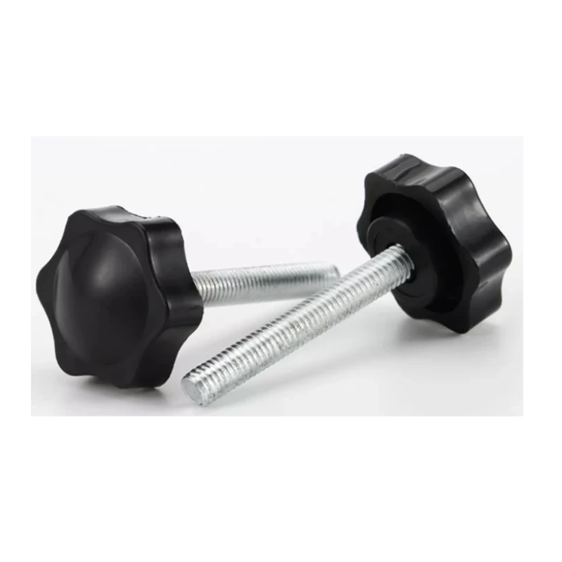 زهر البرقوق مقبض المسمار M4 M5 M6 M8 M10 M12 الكربون الصلب سداسية الموضوع لقط مقبض الترباس تشديد مقبض #5