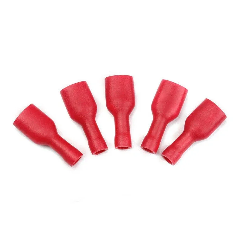 200pcs  Red +  Blue Fully Insulated 4.8mm Female Spade Connector Crimp Terminal