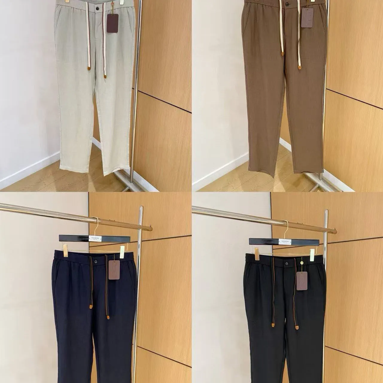 

LP итальянский деловой стиль старых денег, простые однотонные прямые повседневные брюки на шнурке