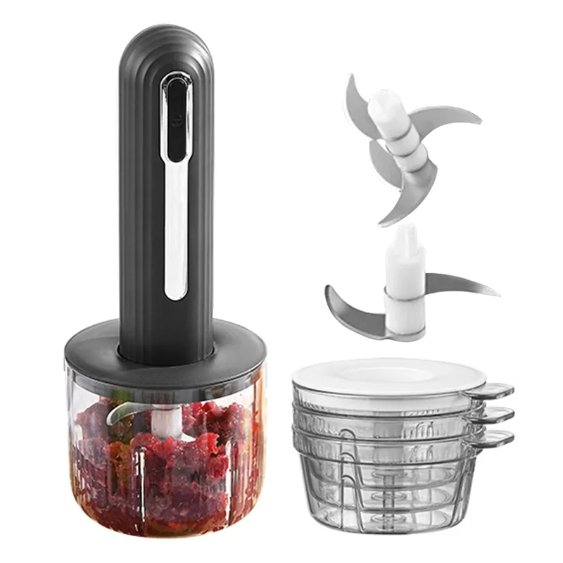 

VOFUN-MINI Беспроводной для кухонного комбайна, электрический кухонный инструмент, измельчитель овощей, мясорубка, функция пюре для лука, чеснока, чили