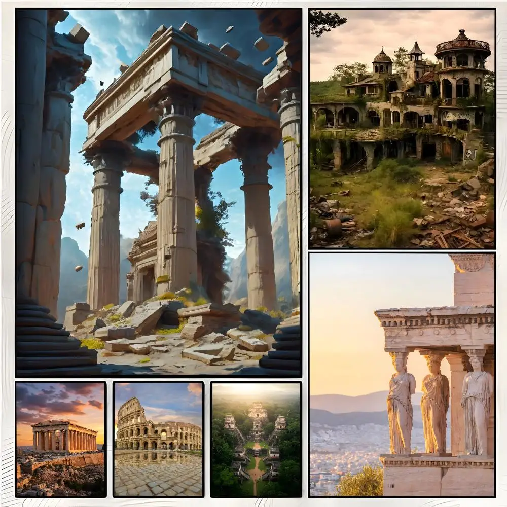 Ruins Heritage Historic Ruins Poster Superior Home Space  Indoor Decorative Art & Home Decor