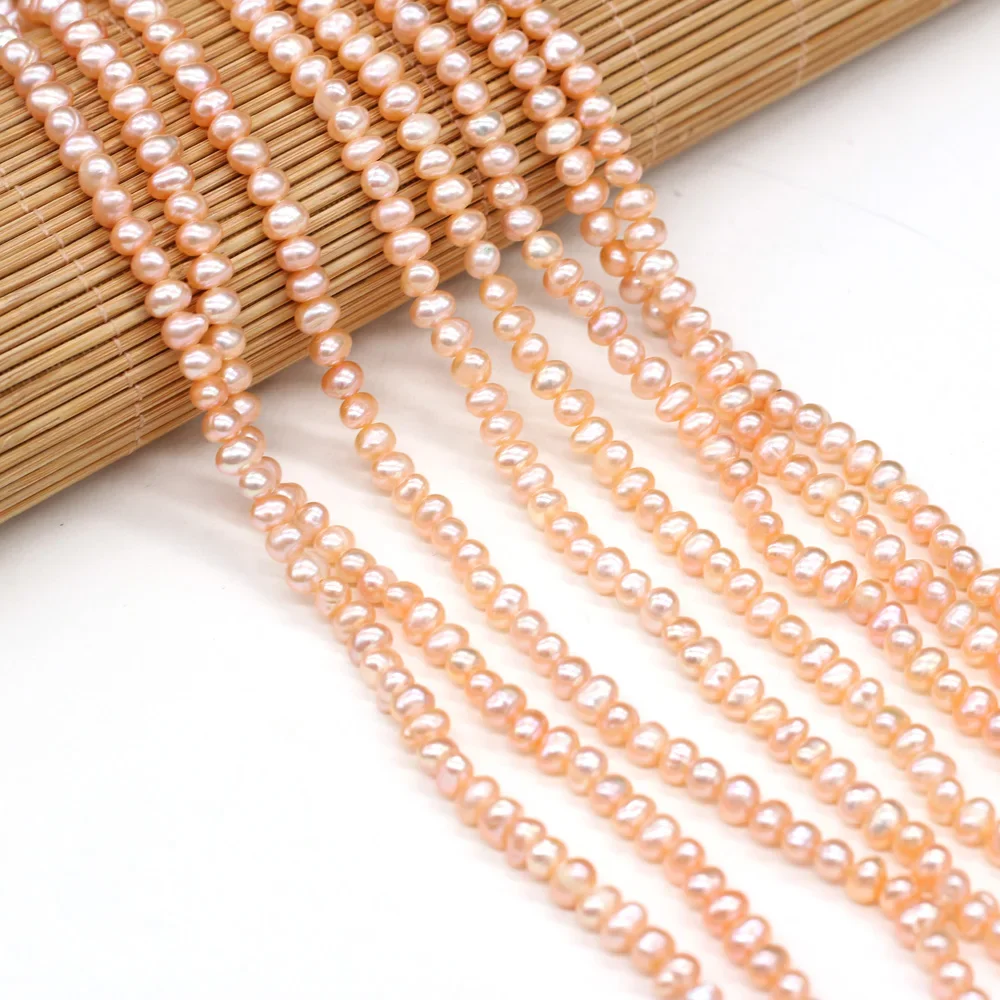 AAA Natural Freshwater Pearl White Pink Potato Beaded 4-6mm For Jewelry Making DIY Necklace Bracelet Accessories Charm Gift 36CM