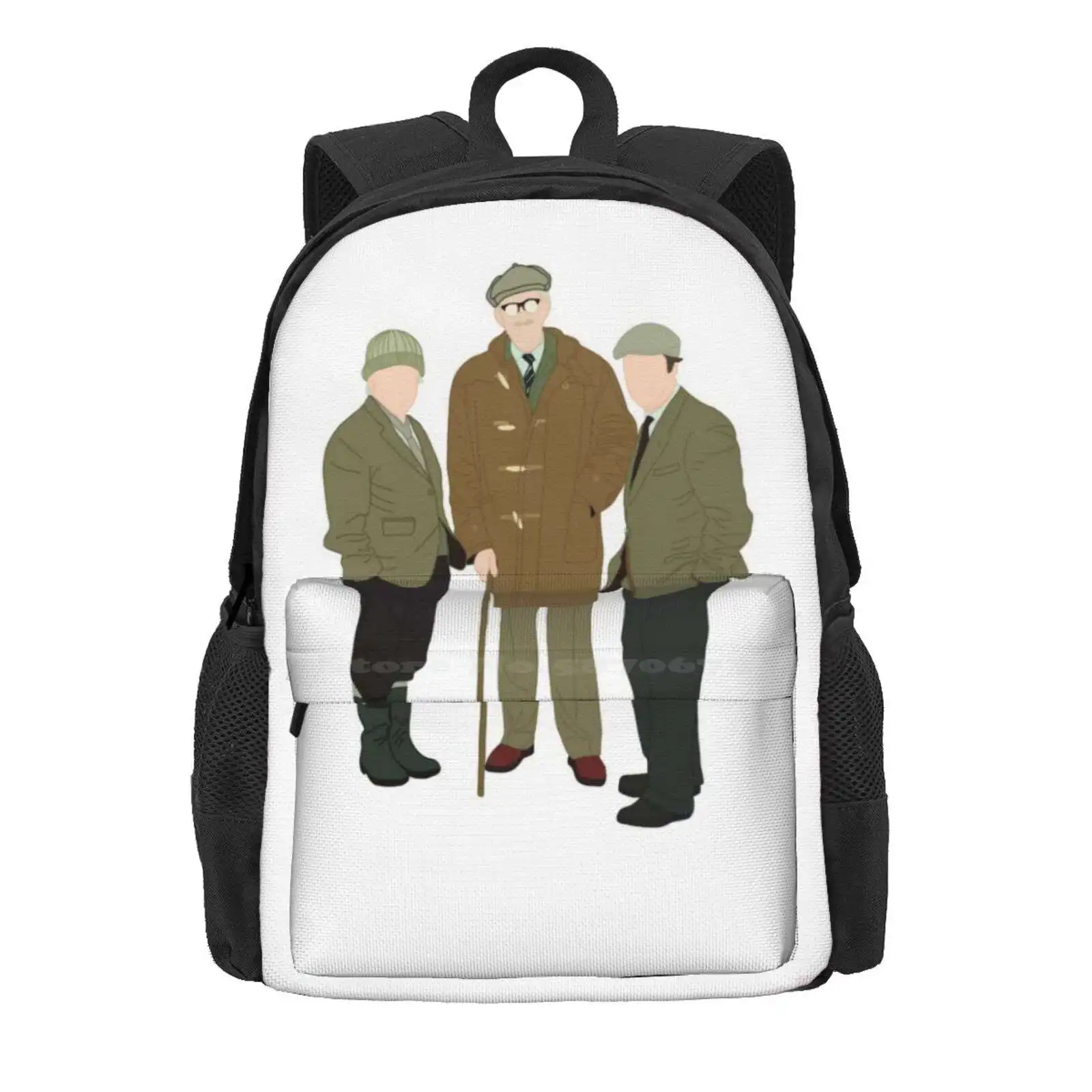 Compo, Clegg And Foggy, Last Of The Summer Wine Hot Sale Schoolbag Backpack Fashion Bags Cleggy Compo Simmonite Norman Clegg