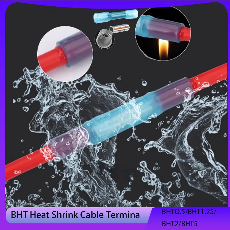 

BHT set insulation heat shrink waterproof intermediate terminal connector cold pressed terminal block