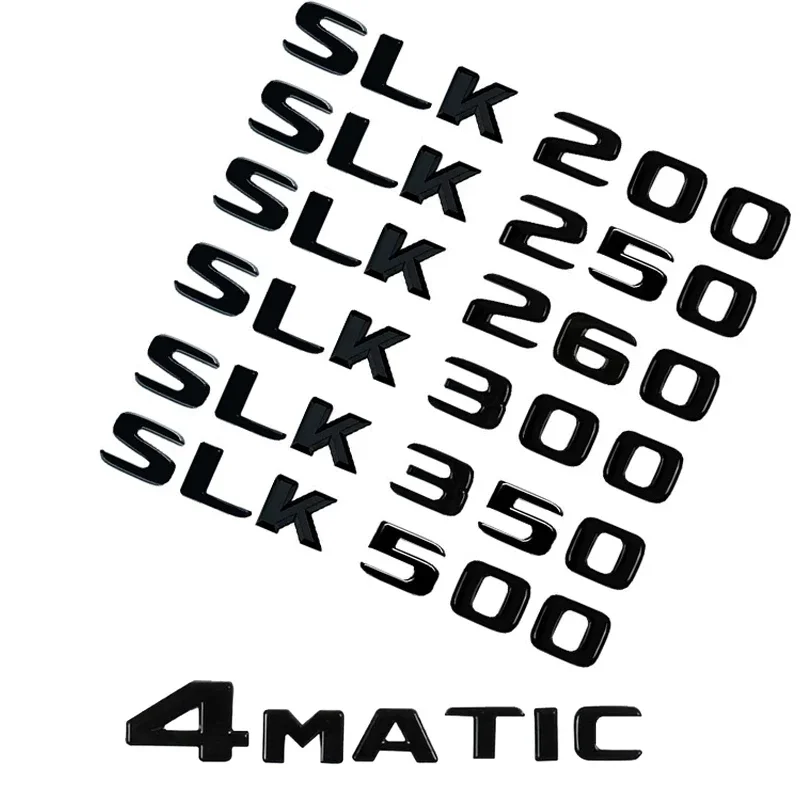 

Car Tail Rear Trunk Badge Emblem Letter Stickers For Mercedes Benz SLK R170 R171 SLK55 SLK63 SLK200 SLK250 SLK300 SLK320 SLK350
