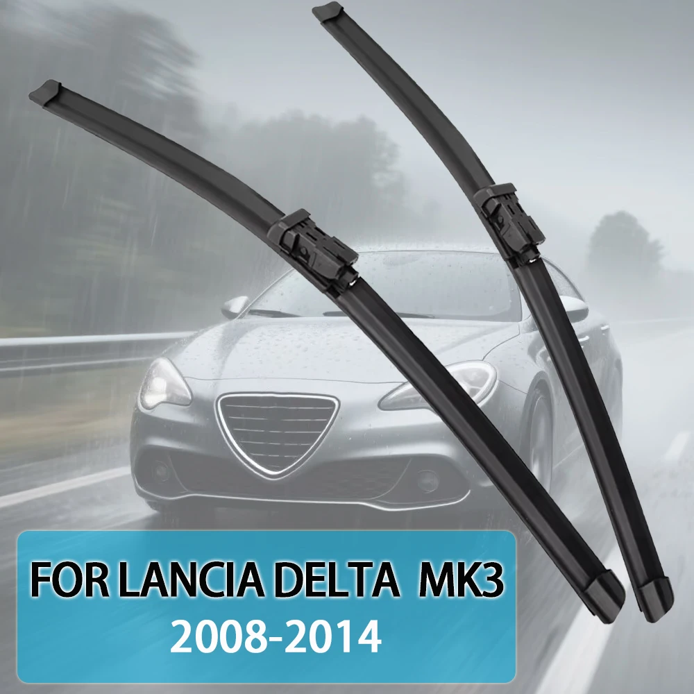 

For Lancia Delta MK3 2008-2014 24''+18'' Car Wiper Blade Front Wipers Fit Push Button Arm Windscreen Auto Wiper Blades