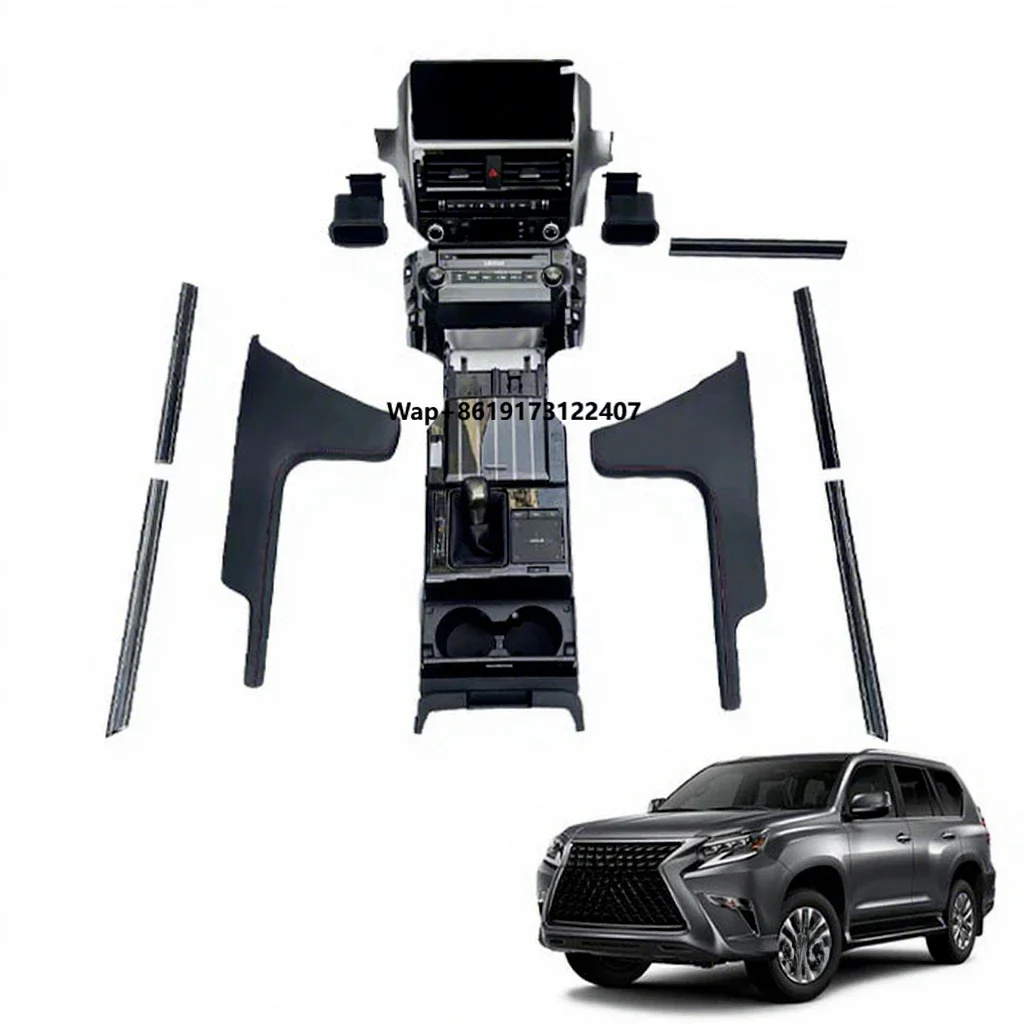 GX460 Interior Upgrade Gear Shift Center Console Modification Dashboard Large Screen Installation Interior Panel
