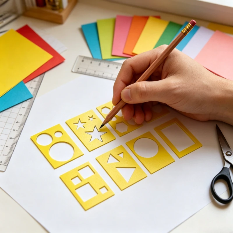 8Pcs Geometric Drawing Stencils Set for Plastic Rulers with Circle Star Square Triangle Shapes for Art Math Drafting  Handmade
