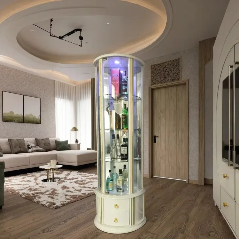 

2024 Extendable Display Cabinet for Home Living Room Furniture Corner Triangle Cabinet
