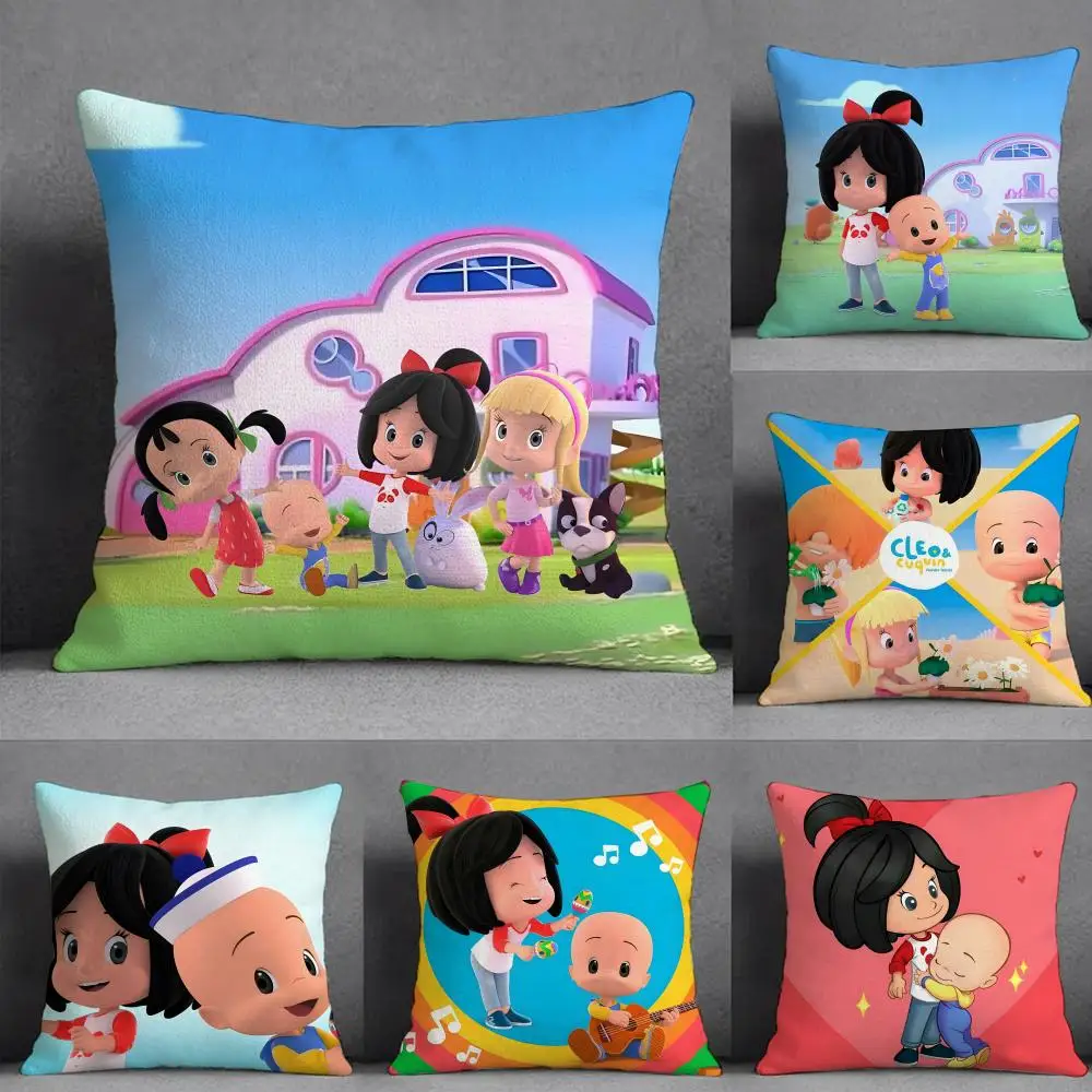 Cleo AND C-Cuquin ANIME Pillow Case Pillowcase, Double-sided Printed, Sofa Cushion, Bedroom Headboard Pillow