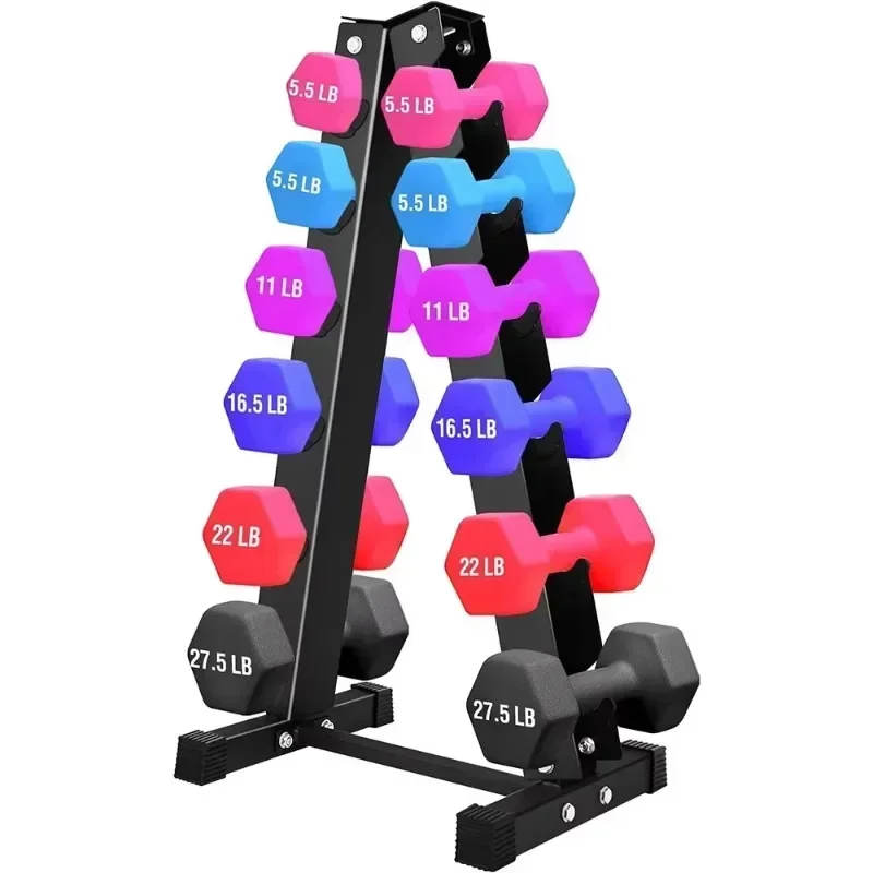 6 Tier Dumbbell Rack Storage Stand Tree Hex Vertical Weight Wide Home Gym fitness