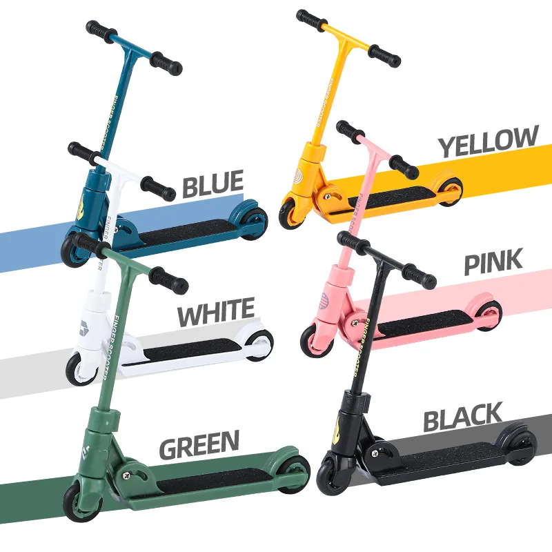 Foldable T-type Kids Kick Scooter BMX Finger Skateboard with Brake Educational Toy Fun Fingertip Movement for Children