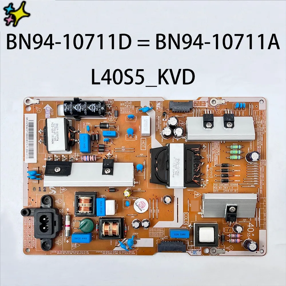 

Authentic Original TV Power Board BN94-10711D = BN94-10711A L40S5_KVD Works Normally And for LCD TVs UN40KU6000FXZX UE40KU6000W