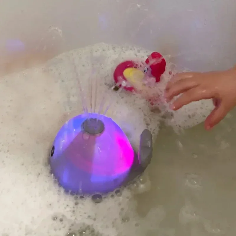 Baby Bad Spielzeug Spray Wasser Dusche Bade Spielzeug für Kinder Elektrische Wal Bad Ball mit Licht Musik LED Licht Spielzeug Badewanne Spielzeug