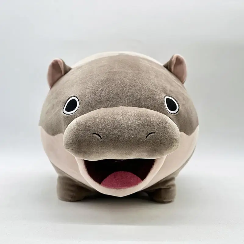 Stuffed Hippo Cartoon Bouncy Pork Hippo Plush Animals Plush Doll Toy Huggable Home Decor Moo Deng Plush Throw Pillows