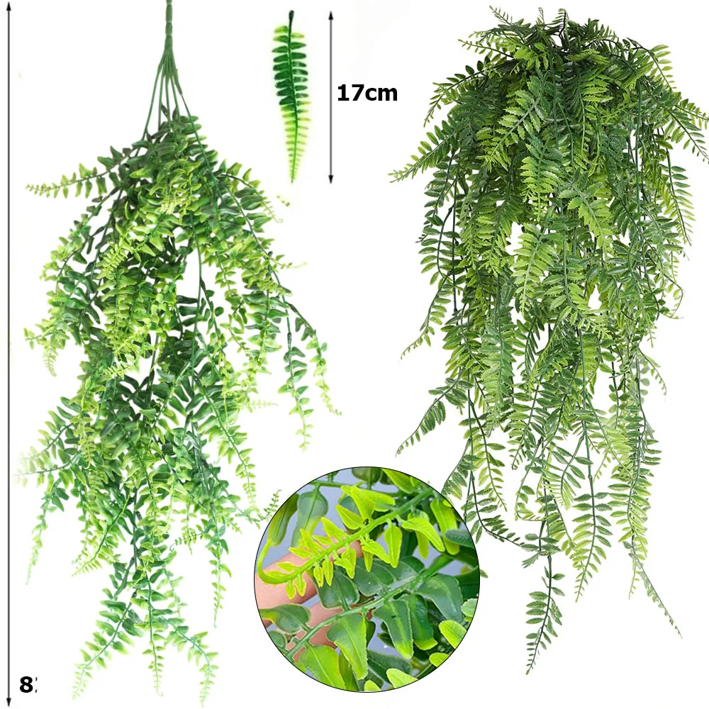 82cm Artificial Plant Rattan Fake Ivy Vine Home Decoration Hanging Plastic Leaf Grass Garland Outdoor Wedding Party Decorations