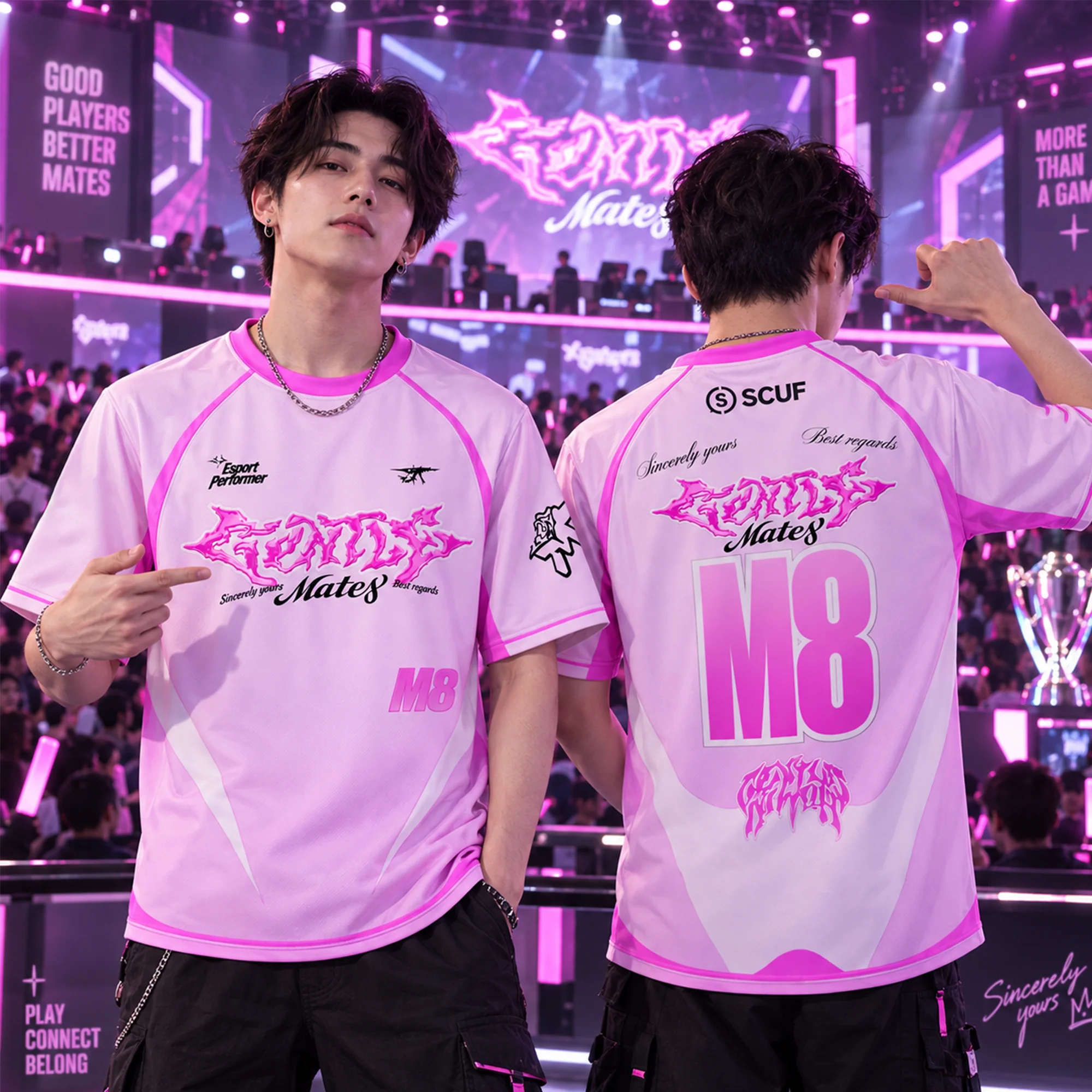 Popluar Esports Fans 2026 M8 Team Newest T-shirts Fashion 3d Print Short Sleeve Gentle Mates Men Uniform Tees Breathable Tops