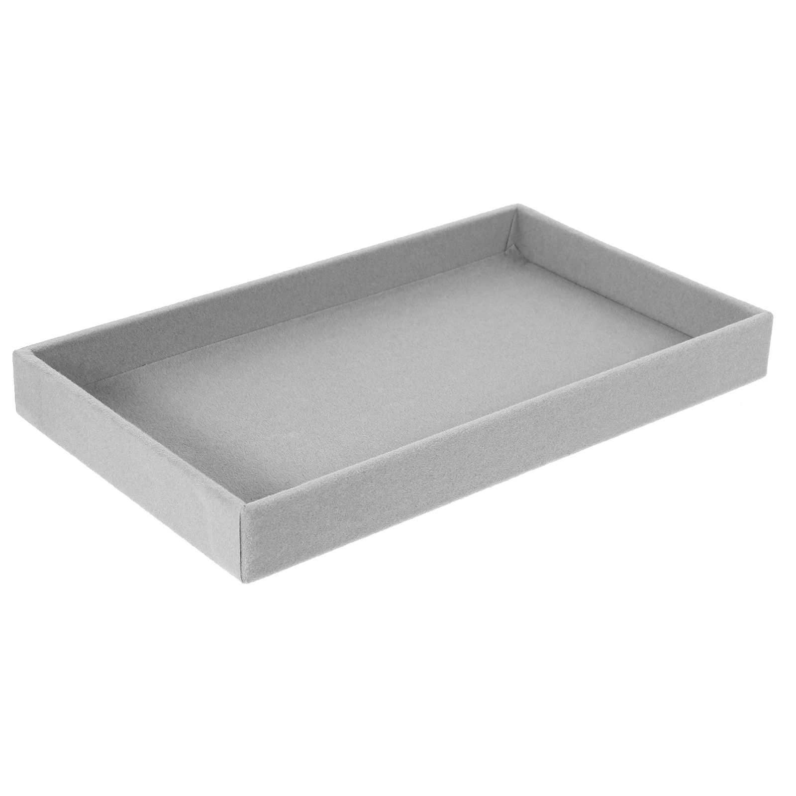 

6 Compartments Grey Jewelry Tray Organizer Stackable Drawer Insert Ring Holder Storage Display for Drawers Boxes