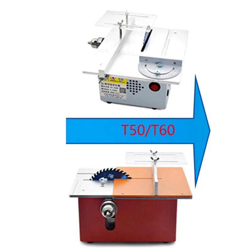 T50/T60 Mini DIY Small Cutting Machine Table Saw 24V Woodworking Work Push Table Saw Household Mini Table Saw Chain Saw