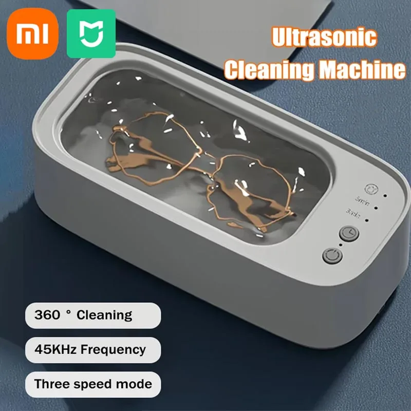 Xiaomi MIJIA Machine de nettoyage de lunettes à ultrasons 45KHZ Machine de nettoyage de bijoux à ultrasons nettoyeur à ultrasons bain