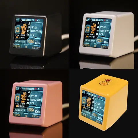 NMMiner Officail Corlorful Smart TV 1000KH/s better Nerdminer v2 ESP32 BTC SOLO Lottery Miner & Smart gift silent Desktop Clock