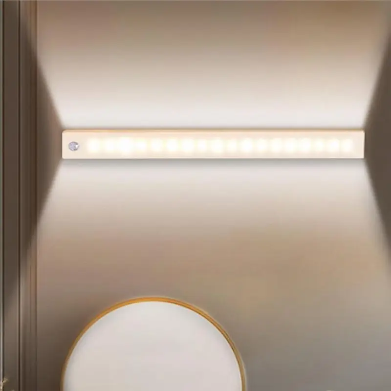【ALLOWANCE】Motion Sensor Led Lights, Warm Light Rechargeable, Punch-Free Sensor Magnetic For Kitchen Closet Wardrobe Stairs