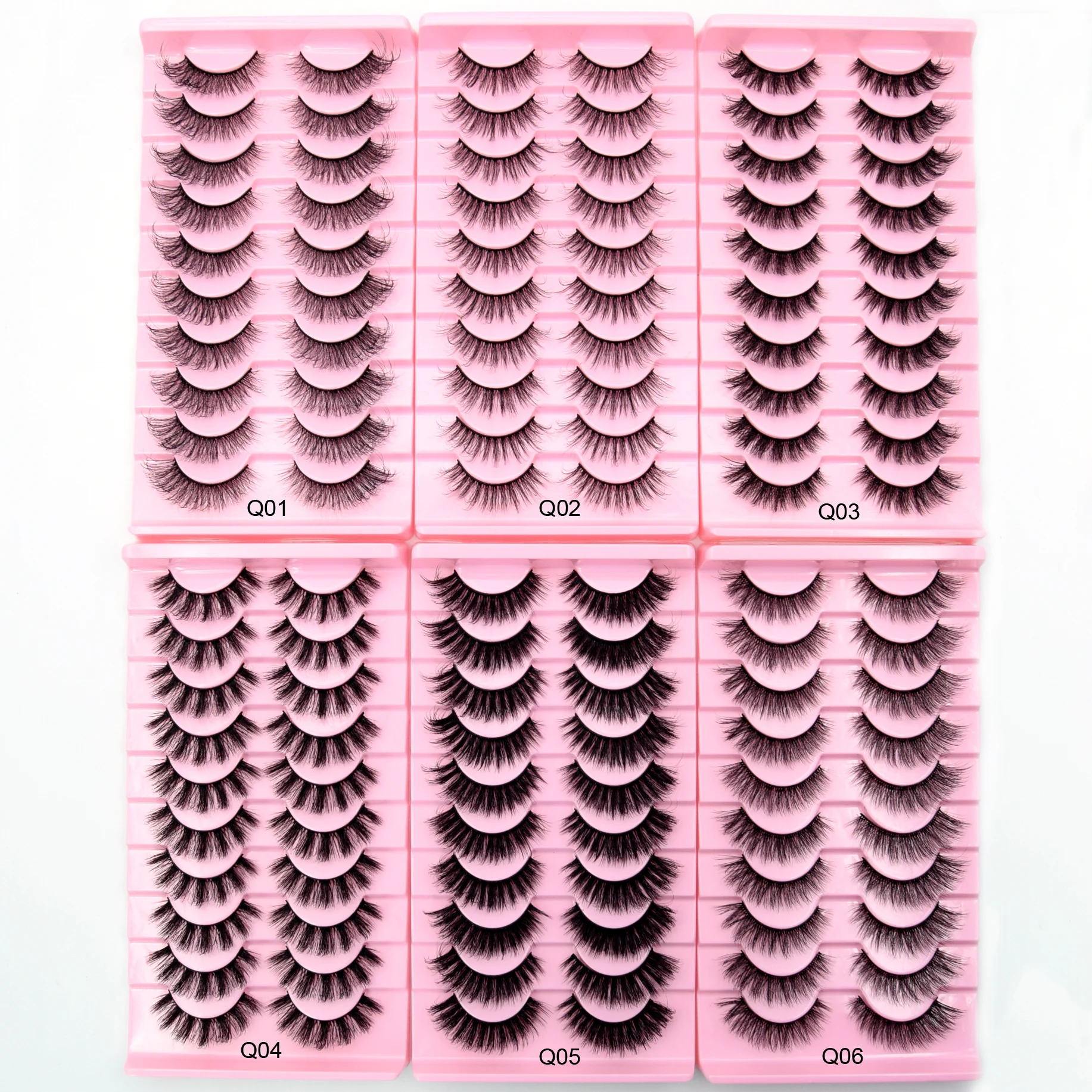 3/10 Pairs Eyelashes 3D Mink Lashes Wispy Fluffy Volume Mink False Eyelashes Cruelty Free Eyelashes Russian Faux Cils Maquiagem