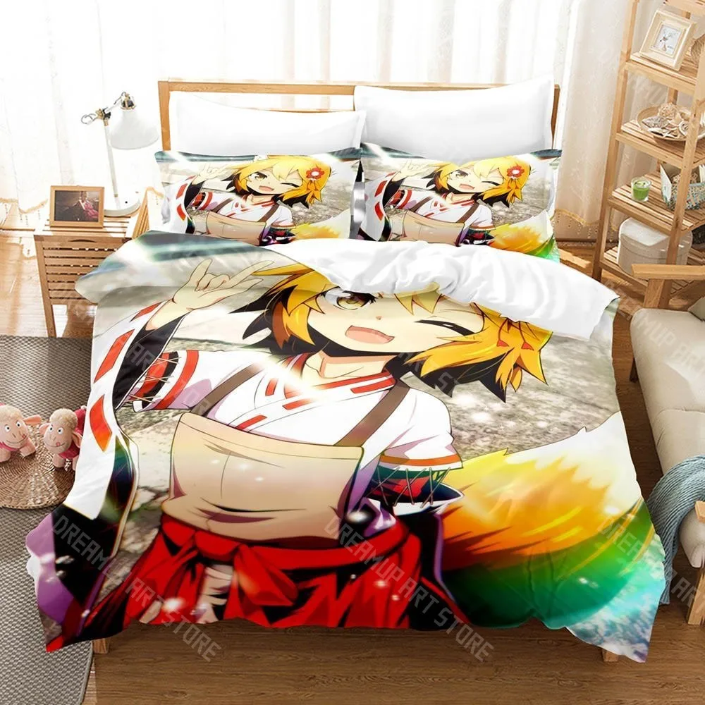 3D Printed Helpful Fox Senko San Bedding Set for Boys Girls Duvet Cover Pillowcase Twin Queen King Full Single Double Sizes