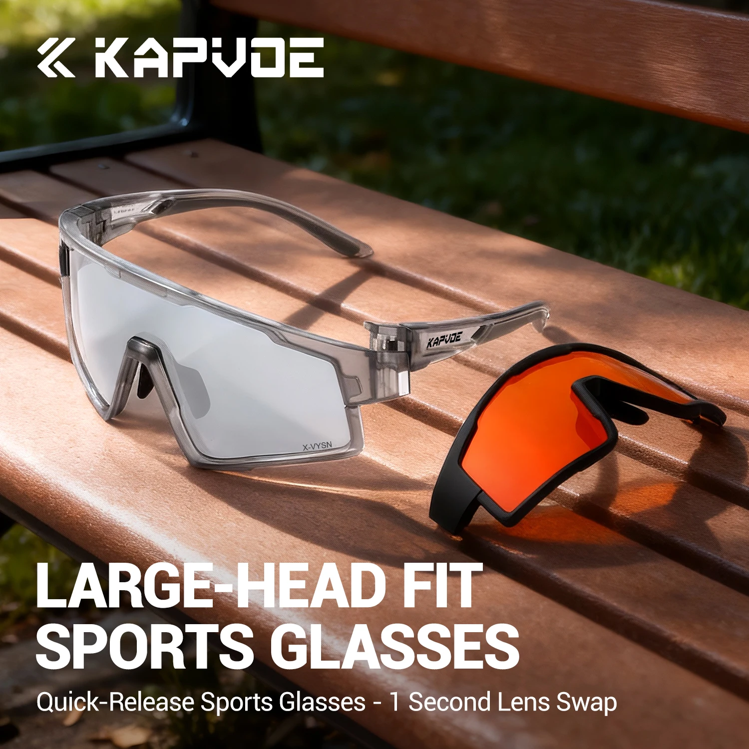 

Kapvoe Photochromic Cycling Sunglasses for Men Glasses Fashion Mountain Bicycle Road Speed Cool Goggles Eyewear Sports MTB Bike
