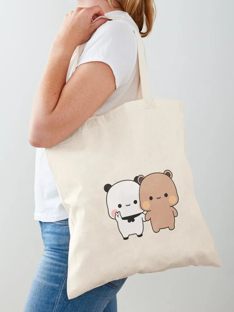 

CUTE PANDA BEAR Premium Tote Bag tote bag screen custom canvas bag Shopper tote bags aesthetic