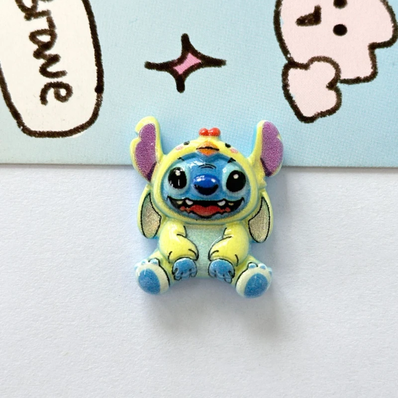 MINISO Disney Stitch Resin Shoes Charms Cute Cartoon Glossy DIY Craft Accessories for Clogs Sandals Xmas Party Gifts Favors