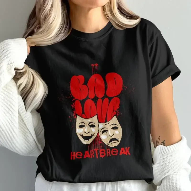 Bad Love Heartbreak T Shirt Tragic Comedy Drama Theatre Masks Desig