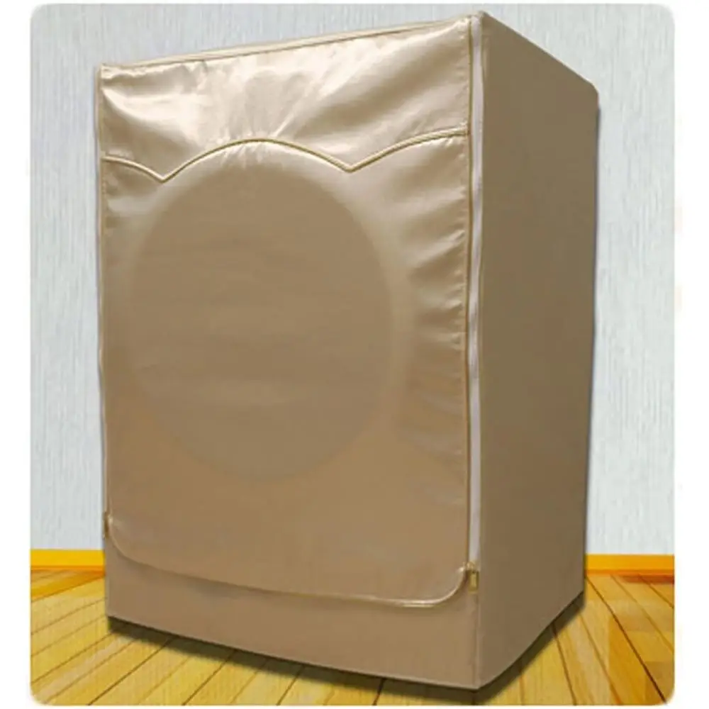

Cover Plus Velvet Washing Machine Cover Waterproof Case Home Sunscreen Dryer Polyester Silver Coating Roller Dustproof Case for