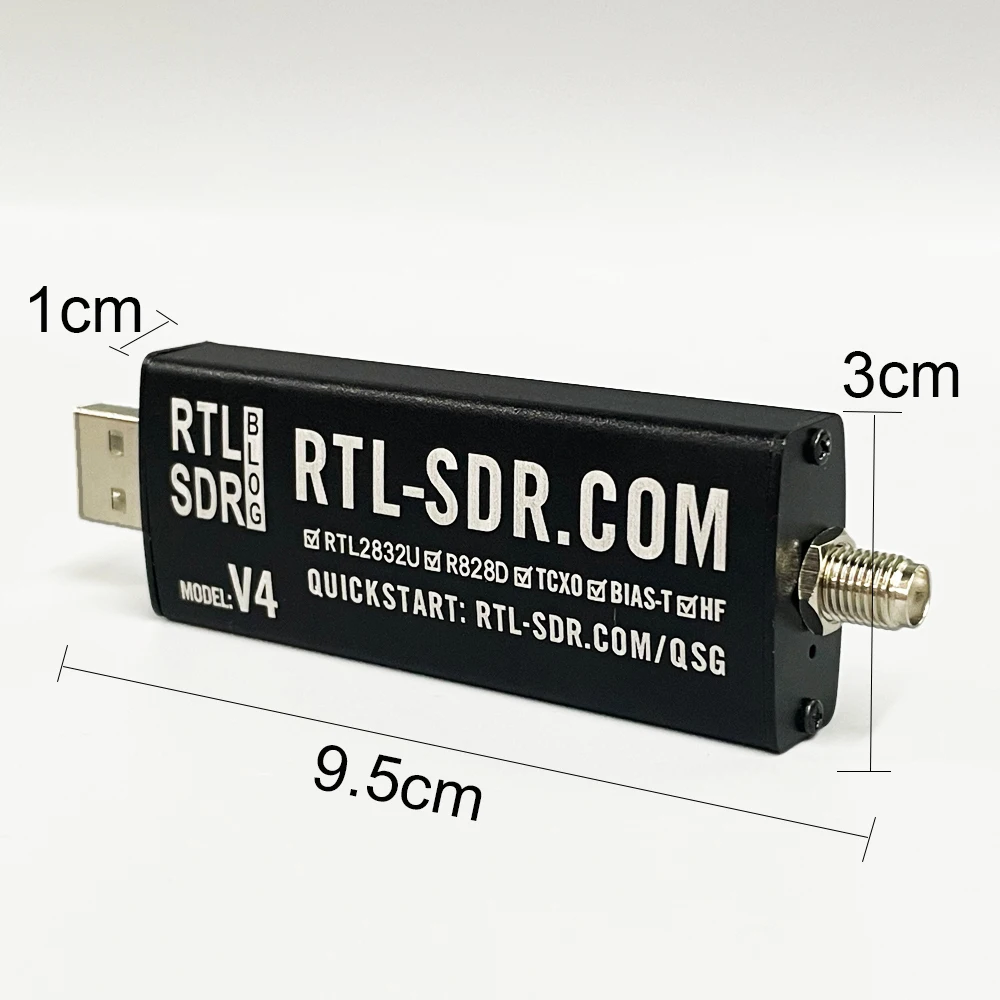 HTOOL SDR-V4 Blog RTL SDR V4 R828D RTL2832U 1PPM TCXO SMA RTLSDR Software Defined Radio with Multipurpose Dipole Antenna