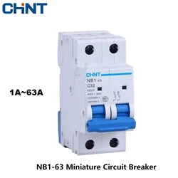 CHNT CHINT NB1-63 2P 1P 3P 4P AC 230/400V MCB Circuit Breaker DIN Rail Mounting Miniature Air Switch DZ30 DZ40 EPN DPN TPN DZ47