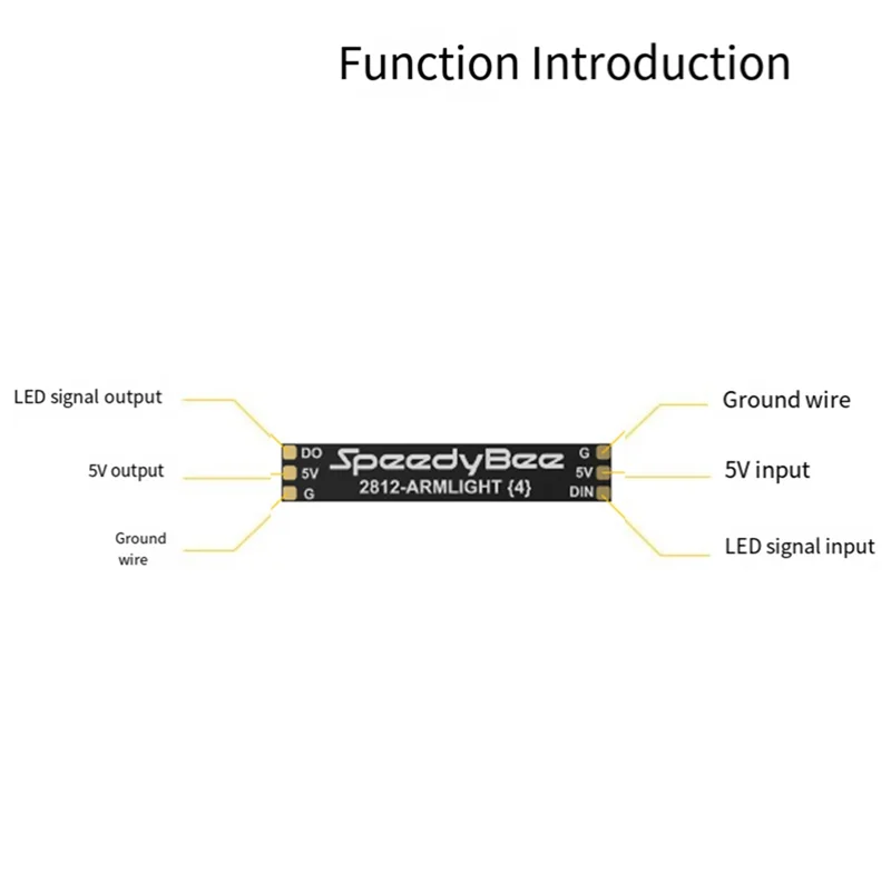 ABMF-4PCS Programmable 2812 Arm LED Light Armlight 5V RGB For RC FPV Racing Freestyle Whoop Drone Quadcopter Runcam