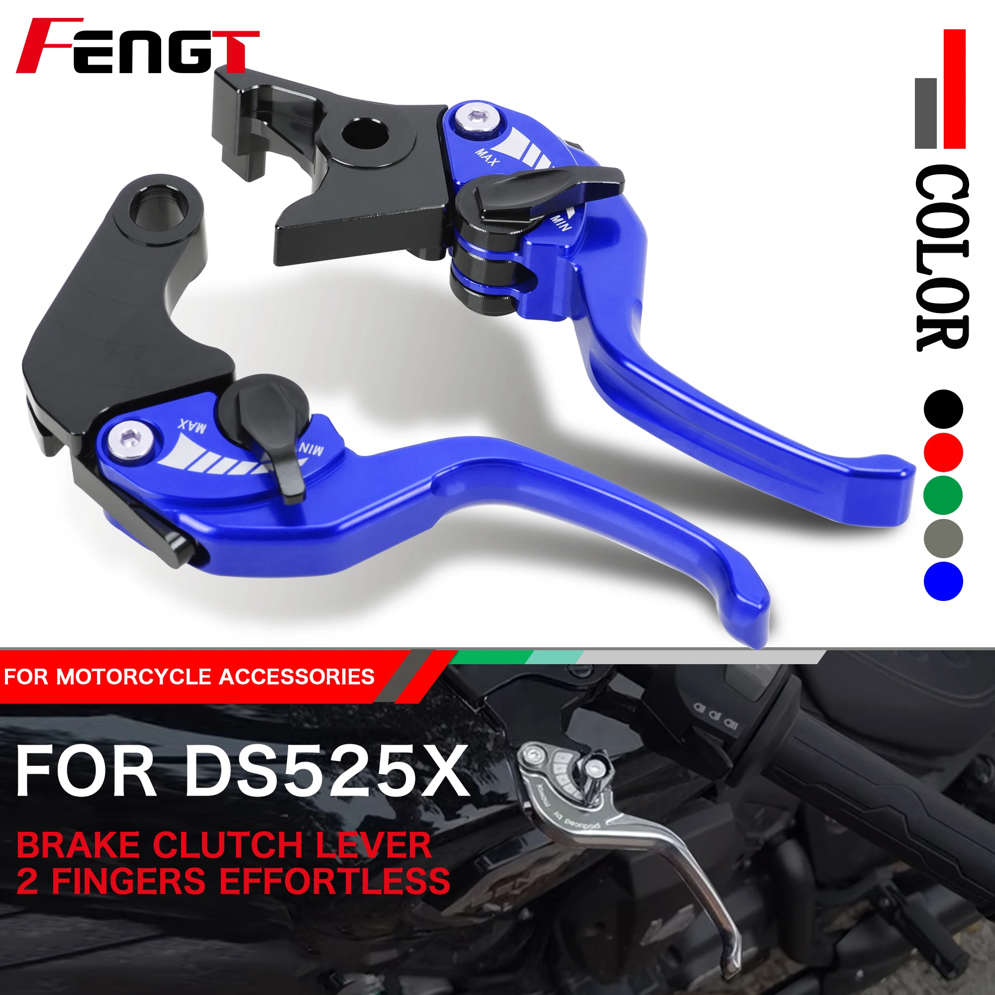 DS525X Short Brake Clutch Lever Adjuster Hand Control Lever Guard For Voge Valico 525 DSX 525DSX DS525 Brake Lever