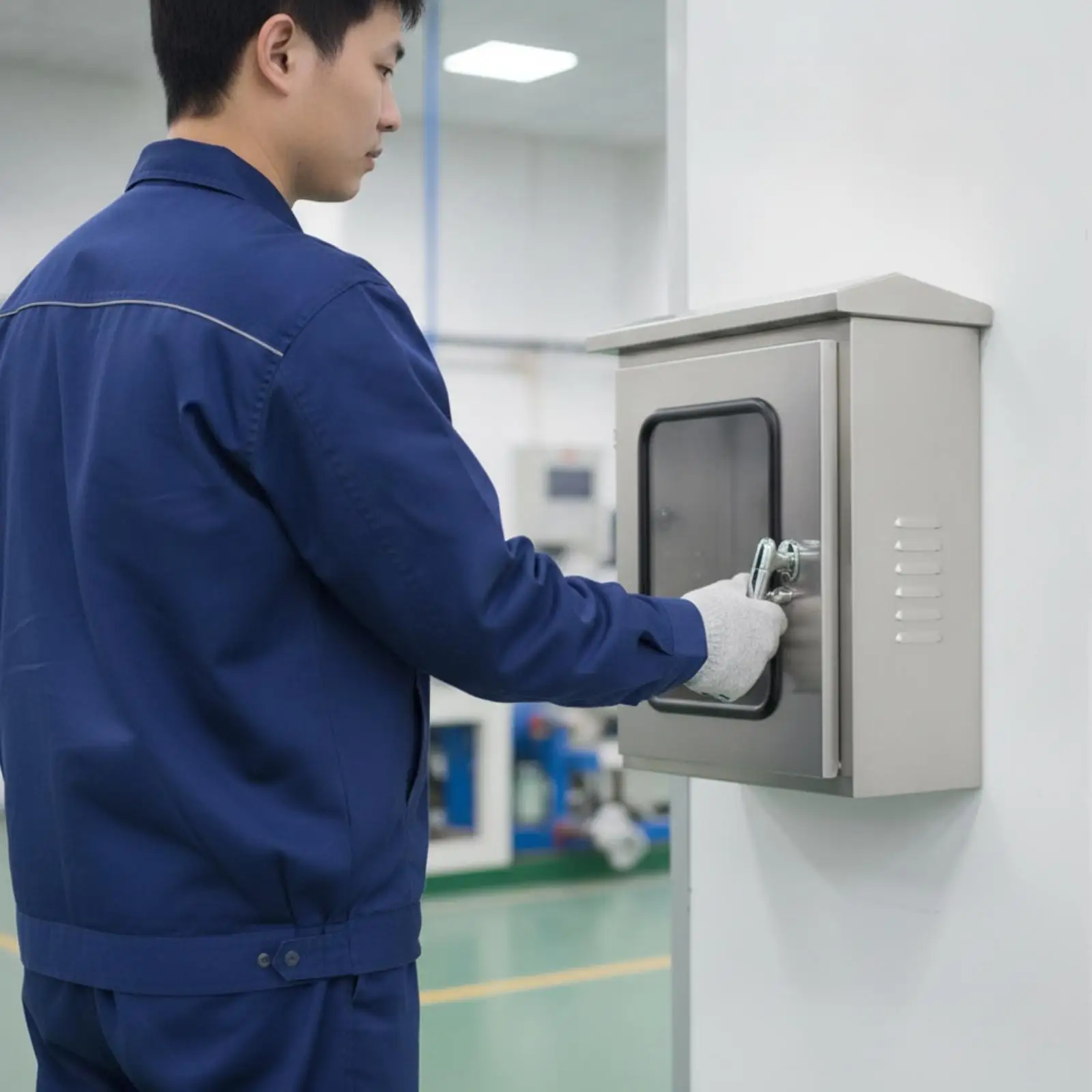 Outdoor Electrical Enclosure Metal Box for Power Cabinet Stainless Steel Wall Mountable Weather Resistant with Transparent
