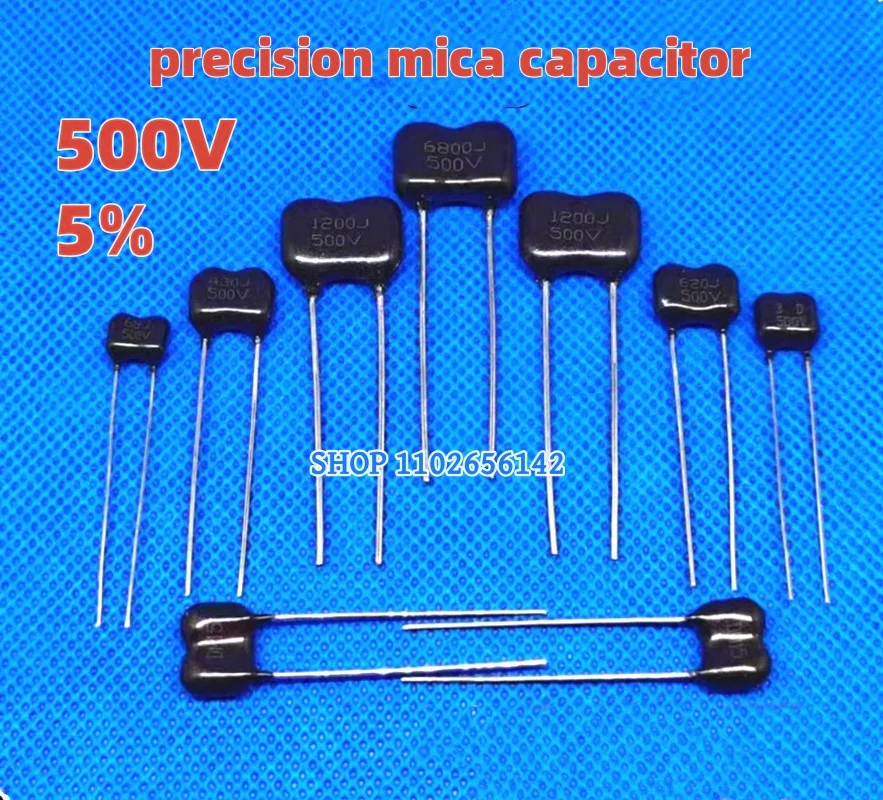 5PCS 500V 1P-1000PF mica capacitor 15PF 20P 22PF 33PF 47P 51PF 68P 75PF 100P 150PF 200P 220PF 300pf 330P 470PF 510P 680PF CMDM5%