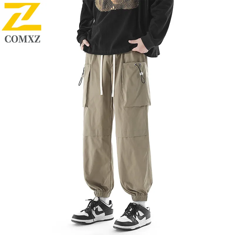Brand Sweatpants 2025 Men's Autumn New Trend Jogger Training Trousers Outdoor Camping Adventure Thin And Loose Casual Pants