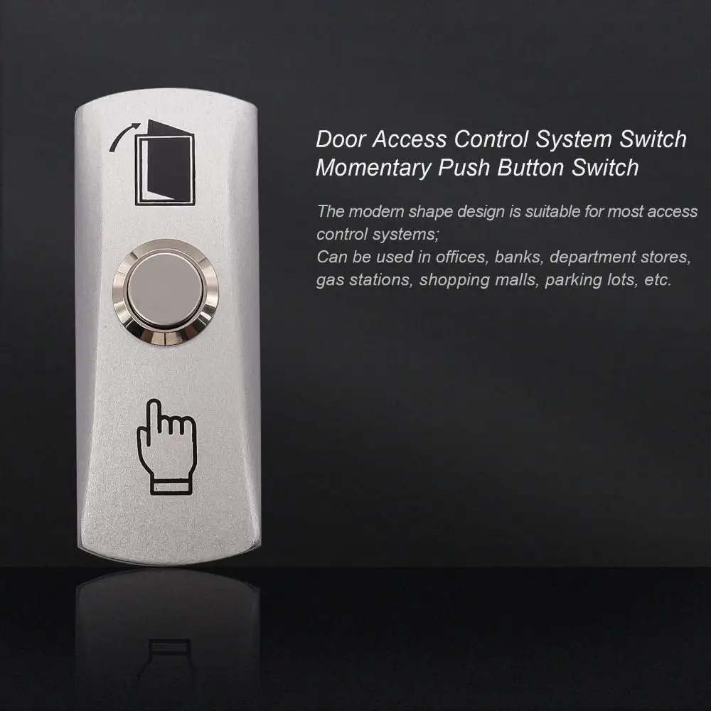 Professional Waterproof Access Control Button Zinc Alloy DC 12V Door Opening Switch Surface Mount Push to Exit Button Gate