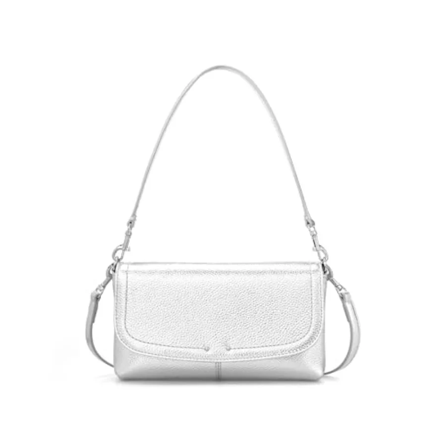 Bolsos cruzados pequeños de cuero genuino para mujer, bolso con billetera RFID integrada, bolso de hombro moderno para teléfono móvil