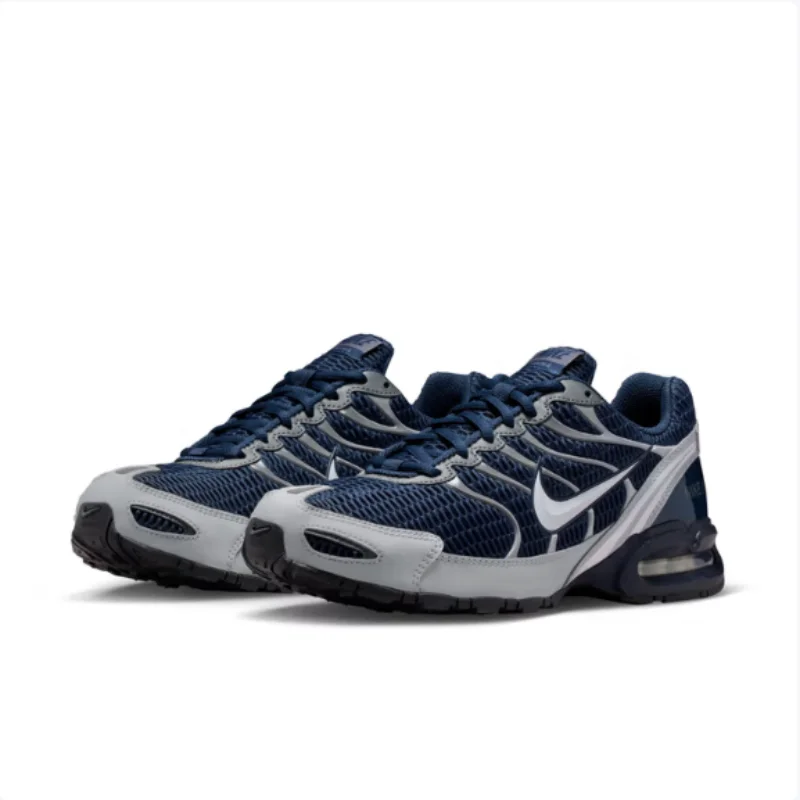 

Nike's New Lightweight and Comfortable Professional Cushioning Training Shoes for Men, Reflective Air-Cushion Shoes Air Max Torch 4, Lightweight and Wear-Resistant Leather-Covered Commuting Running Shoes, Obsidian Cool Color Scheme, High-Quality Street Ca