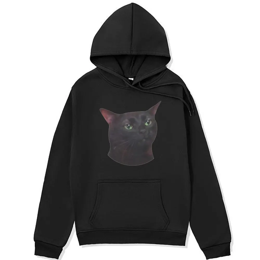 

Funny Zoned Out Cat Meme Graphic Printing Hoodies Men Women Fashion Aesthetic Harajuku Sweatshirts Oversized Streetwear Pullover