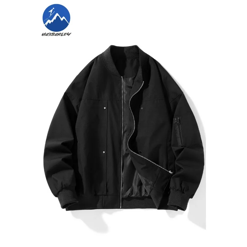 Maxbarley Vintage Male Jacket 2025 Autumn Fashionable Camping Windproof Coat Hip Hop Streetwear Premium Quality Casual Outerwear