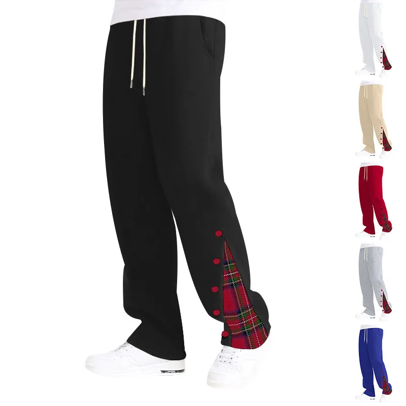 

2025 cross-border large-size straight pants men's trousers autumn and winter leisure sports jogging sweatpants