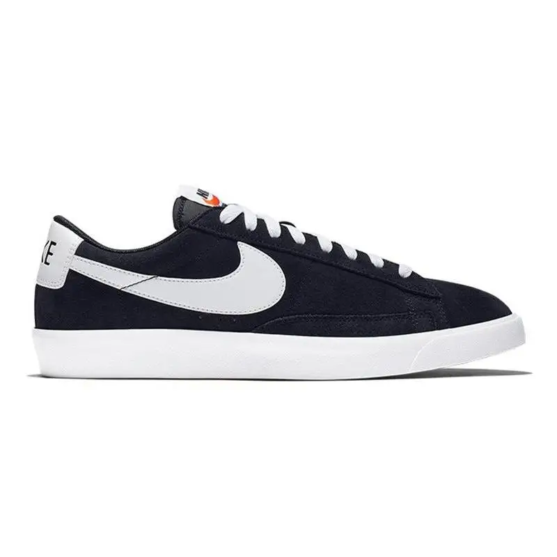 Nike Blazer Low Premium Vintage Suede Black White Sneakers shoes 538402-004 With Original Box